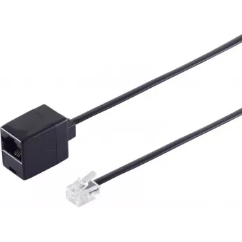 Telefonkabel ShiverPeaks 70235 RJ11 6/4, 15 m, schwarz