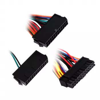 Netzteiladapter SILVERSTONE SST-PP10 — dualer 24-Pin- auf einzelnen 24-Pin-Kabeladapter