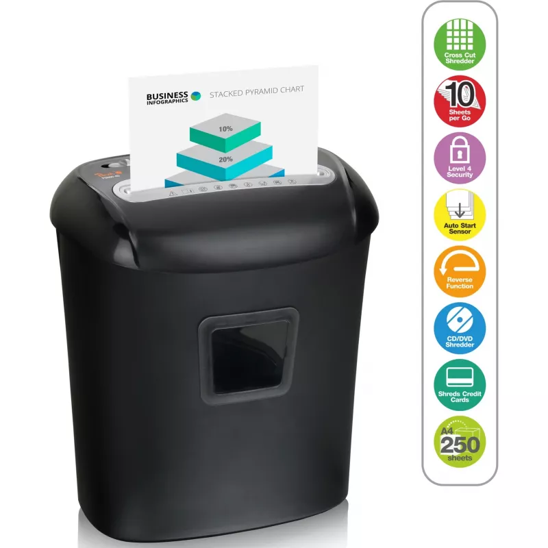 Peach PS500-40 Aktenvernichter Kreuzschnitt 68 dB Schwarz