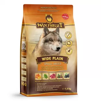 Trockenfutter für Hunde Wolfsblut Wide Plain Small Breeds — Pferd & Süßkartoffeln, 7,5 kg, getreidefrei, 26 % Protein
