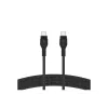 Kabel BoostCharge USB-C/USB-C geflochtenes Silikon 2 m, schwarz
