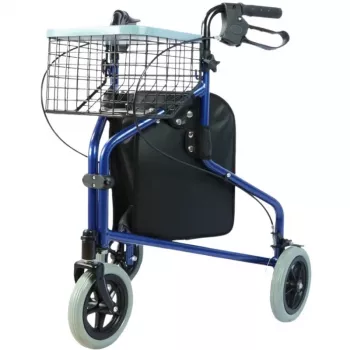 REHA FUND RF-621 Gehwagen mit drei Rädern, Korb und Tasche