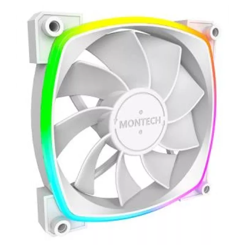 Montech RX120 PWM Computergehäuselüfter 12 cm Weiß 3 Stück