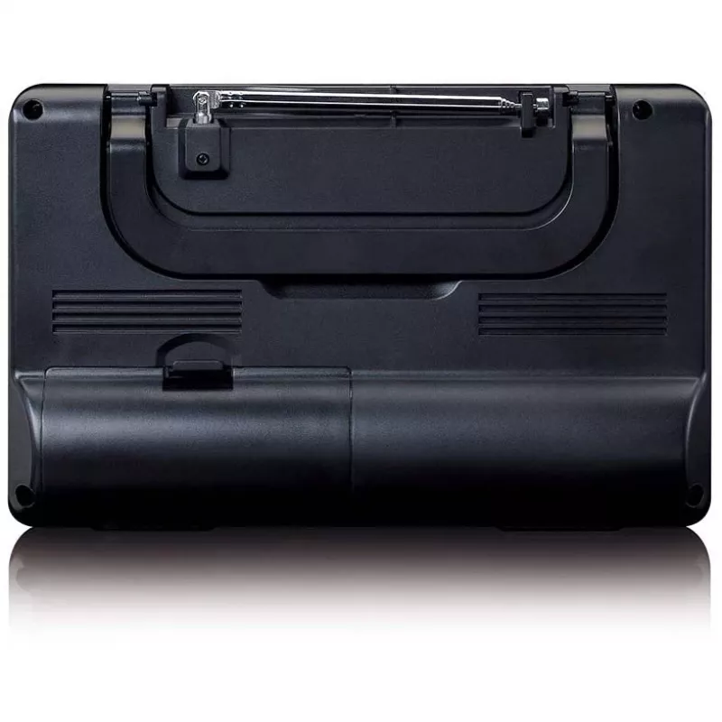 Tragbares Radio Lenco MPR-035BK — FM/AM, Netz- und Batteriebetrieb, 2,5-Zoll-LCD, 20 FM-Senderspeicher, 3,5-mm-Ausgang