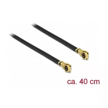 Koaxialkabel DeLOCK 89645 0,4 m MHF IV HSC MXHP32 Schwarz Gold