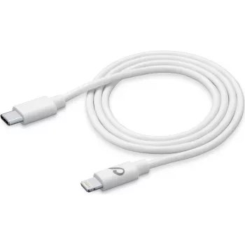 Cellularline Power Cable 120cm - USB-C auf Lightning USB-C-auf-Lightning-Kabel zum Aufladen und zur Datenübertragung