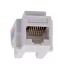 Keystone-Modul LANBERG KSU6-1090, Cat6 U/UTP flach, RJ-45 Stecker auf LSA-Buchse, AWG 22/26, 14.5×16.1 mm, weiß