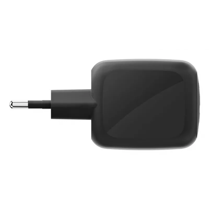 AC Indoor-Schnellladegerät Belkin WCH020kqBK, 2× USB-C, universelle Kompatibilität, Stromschutz, schwarz