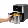 ProfiCook PC-FR 1269 H Fritteuse, Einzel, 8 l, Standgerät, 1800 W, Heißluftfritteuse, Schwarz, Edelstahl