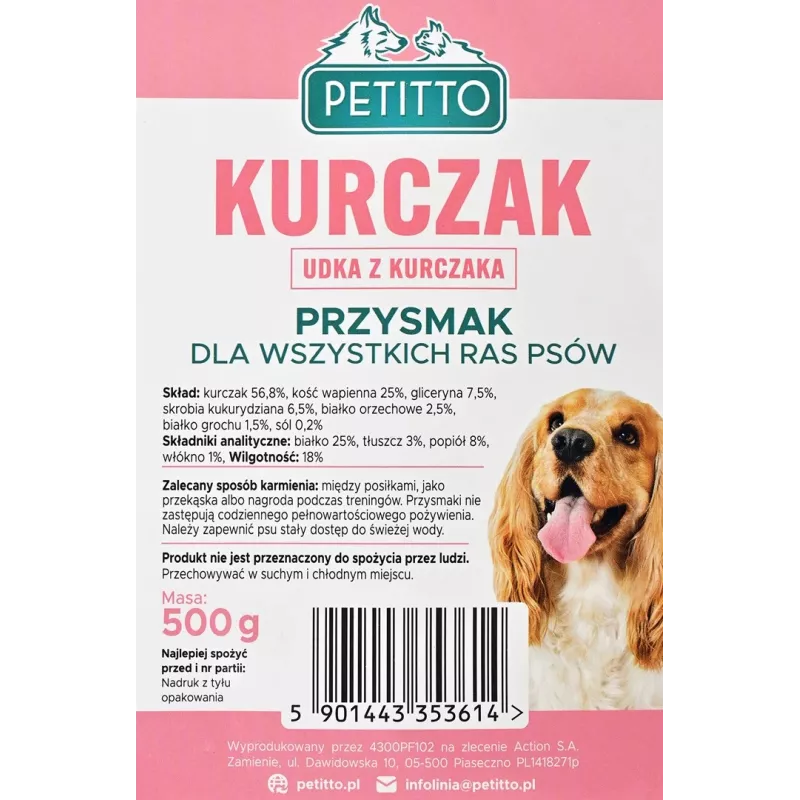 PETITTO Hähnchenschenkel - Hundeleckerli - 500g