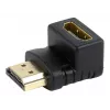 HDMI-Adapter GEMBIRD A-HDMI90-FML, HDMI auf HDMI, rechtwinkliger 90°-Adapter, schwarz