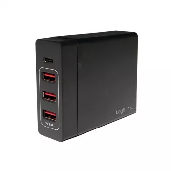 Indoor-Ladegerät LogiLink PA0122 Universal Schwarz USB