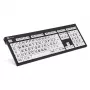 Logickeyboard XL Print Universal USB QWERTZ German Schwarz Weiß
