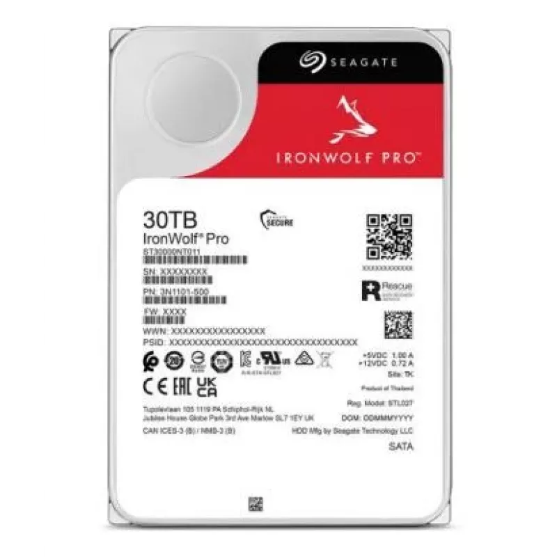 Seagate IronWolf Pro ST30000NT011 interne Festplatte 30 TB 7200 U/min 512 MB 3,5 Zoll Serial ATA III