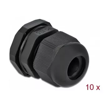 Kabelverschraubung DeLOCK 60198 Schwarz Kunststoff 10 Stück