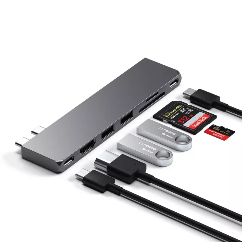Satechi Type-C Pro Hub schlank - Space Gray