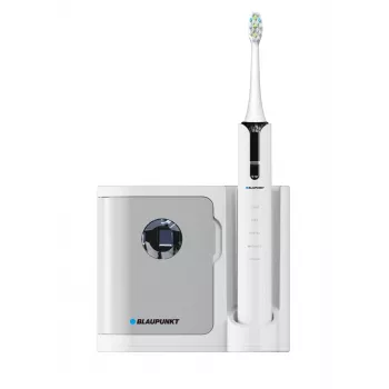 Vibrierende Zahnbürste BLAUPUNKT DTS711 – 5 Modi, 48.000 Bewegungen/Min., eingebauter Akku, 4 Bürstenköpfe, Ladestation mit UV-Sterilisator