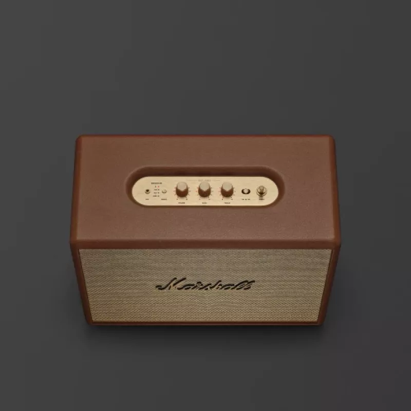Kabelloser Lautsprecher MARSHALL Woburn III Brown — Multiroom, Bluetooth, Wi‑Fi, analoge Eingänge