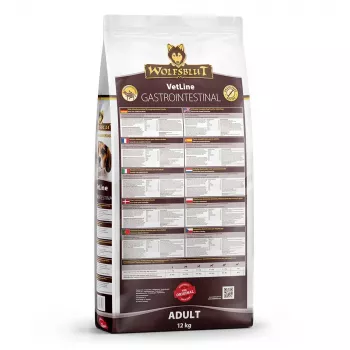 Trockenfutter für Hunde Wolfsblut VetLine Gastrointestinal Duck 12 kg — Diätfutter für die Verdauungsgesundheit, Protein 20%, Fett 10%