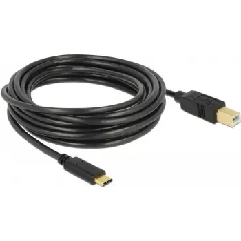 USB-Kabel DeLOCK 83667 USB 2.0 4 m USB C USB B Schwarz