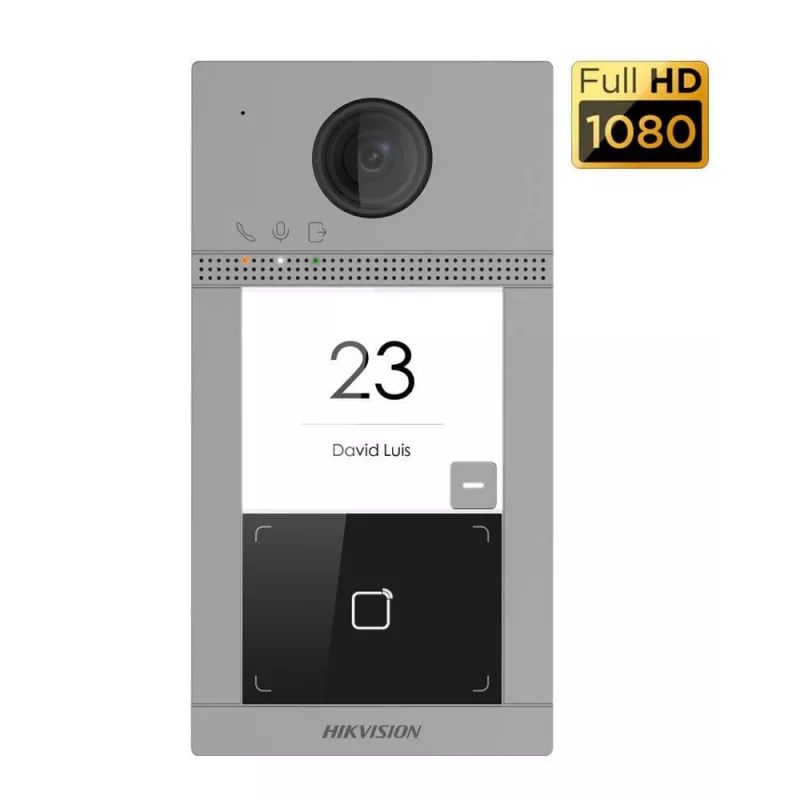 Hikvision DS-KIS604-S(C) Video-Türsprechanlage 2 MP 17,8 cm (7 inch) Schwarz, Grau, Silber