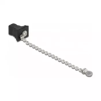 Glasfaser-Staubschutzkappe mit Kette DeLOCK 86847 SC-Stecker schwarz