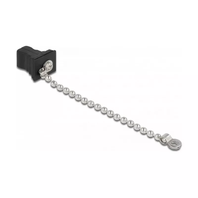 Glasfaser-Staubschutzkappe mit Kette DeLOCK 86847 SC-Stecker schwarz