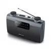 Tragbares Radio Muse M-058 R — AM/FM, Drehregler-Lautstärkeregelung, Batterie- oder Netzbetrieb (230V, 50Hz), Schwarz/Grau