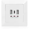 DIGITUS DA-70618 - USB-Ausgang - USB, USB Typ C - 2 USB-Anschlüsse, 1 USB-C-Buchse - 3,1 A - RAL 9003, Signalweiß