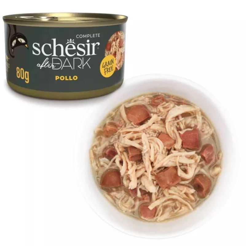 Nassfutter Agras Pet Foods Schesir 80 g — Huhn, getreidefrei, adult, alle Rassen