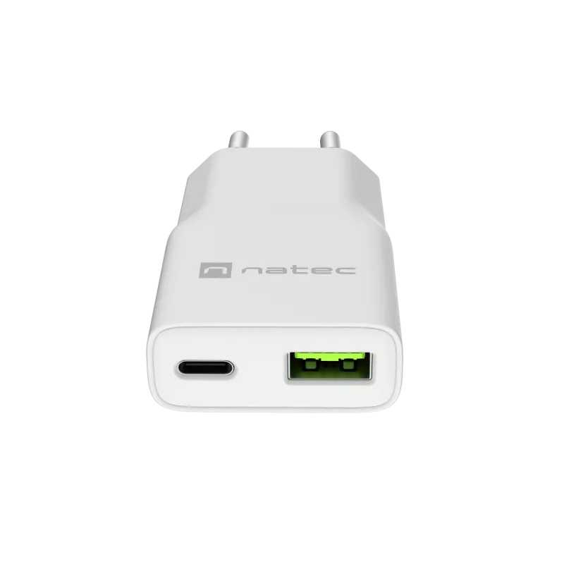 Netzteil NATEC Ribera NUC-2376 — 1× USB-A, 1× USB-C, 3 A Ausgang