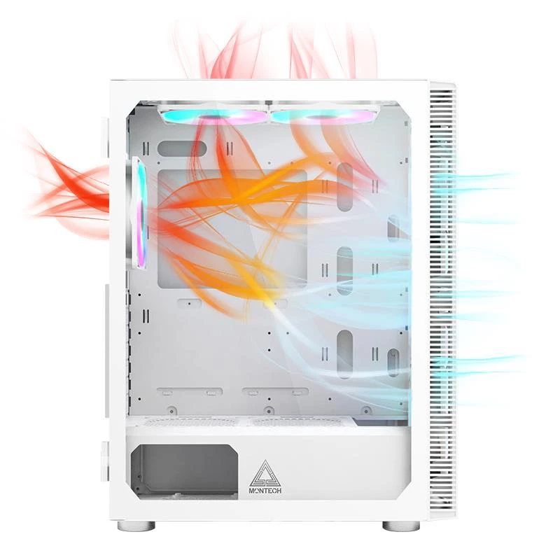 PC-Gehäuse Montech X3 GLASS Midi-Tower Weiß