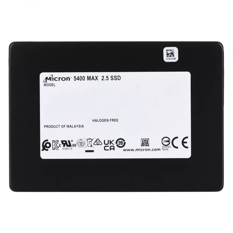 2.5 Zoll SATA III SSD Micron 5400 PRO 240 GB — 3D TLC NAND, 6 Gbit/s, 7 mm