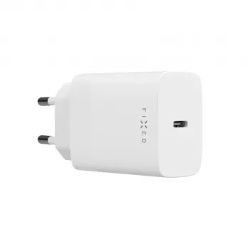 USB-C Reiseladegerät FIXED FIXC30N-C-WH — Kompaktes 30W USB-C Netzteil, Einzelport-Schnellladung