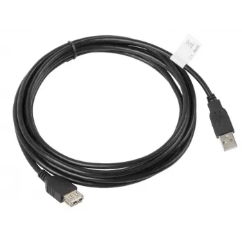 USB-Kabel Lanberg CA-USBE-10CC-0030-BK 3m USB 2.0 Schwarz