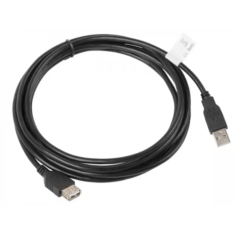 USB-Kabel Lanberg CA-USBE-10CC-0030-BK 3m USB 2.0 Schwarz