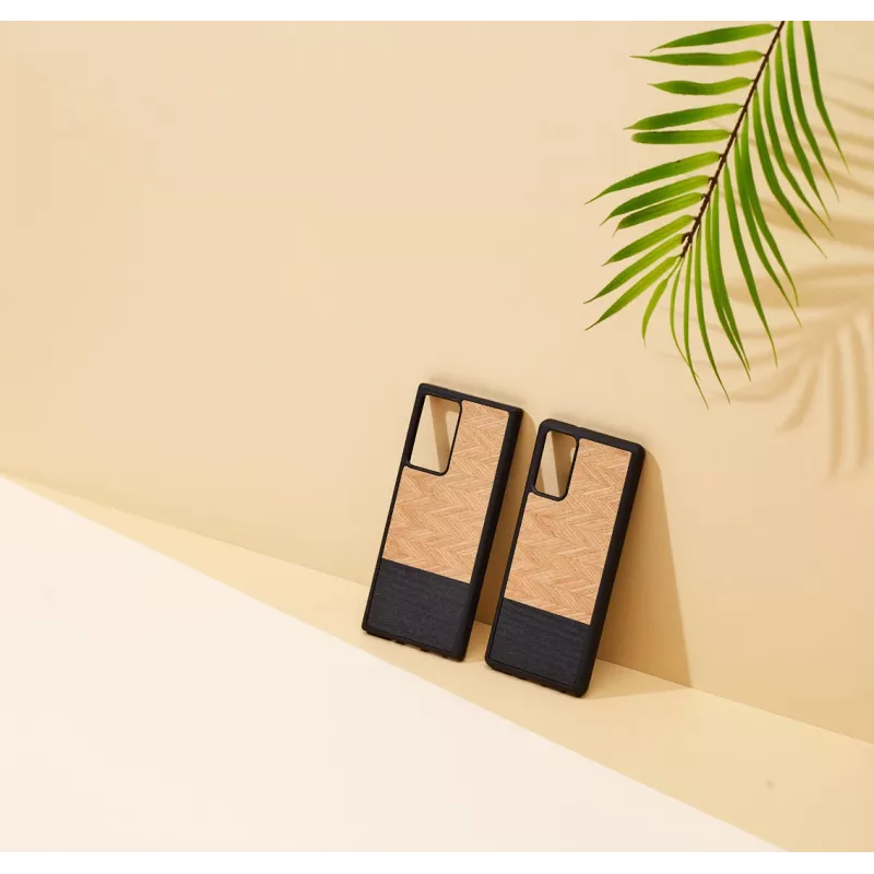 Schutz-Hülle Man and Wood für Samsung Galaxy Note 20 Ultra – Fischgrätmuster Nero Schwarz