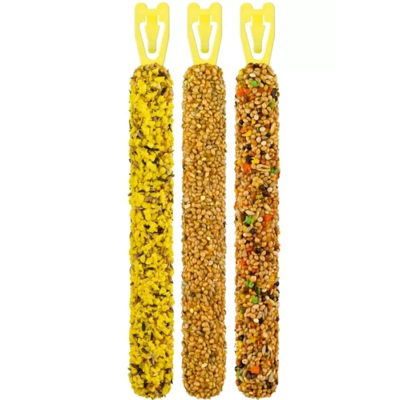 Vogelleckerli Vitakraft Kräcker Zylinder 80 g ×3 – Snack mit Getreidegeschmack für Vögel