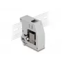 DeLOCK DIN-Schienenadapter RJ45-Buchse zu RJ45-Buchse Cat.6A Grau