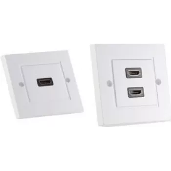 shiverpeaks BASIC-S HDMI Wanddose, 2x HDMI, Reinweiß
