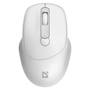 Kabellose Maus DEFENDER 52297 Silent Click – beidhändig, 2,4 GHz Nano-USB, 1600 DPI, weiß