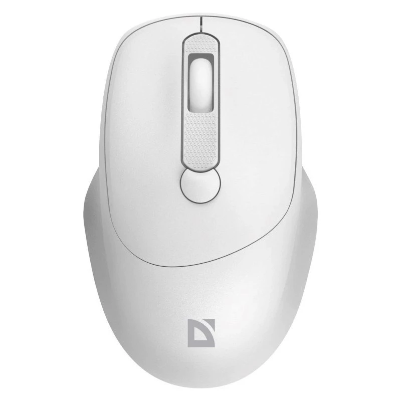Kabellose Maus DEFENDER 52297 Silent Click – beidhändig, 2,4 GHz Nano-USB, 1600 DPI, weiß