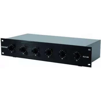 Omnitronic Audio-Zonenpegelregler ELA 6M-Zonen LS-Regler 5W schwarz — 6-Zonen, 5 W Ausgang