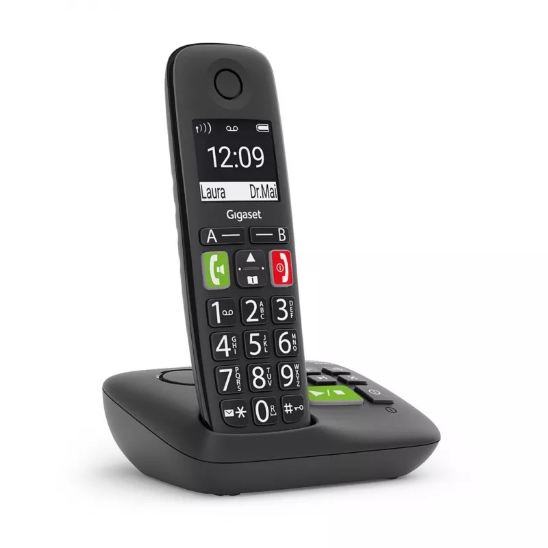 Gigaset E290A Analog-/DECT-Telefon mit Anruferkennung Schwarz