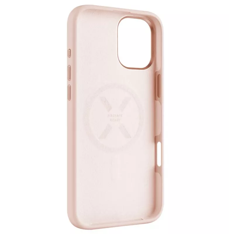Fixed MagFlow | Rückseitenabdeckung | Apple | iPhone 16 Plus | Flüssigsilikon | Pink