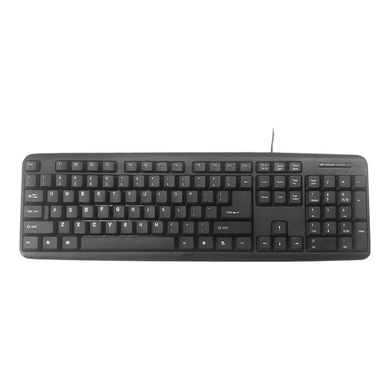 Tastatur Gembird KB-U-103-RU Büro USB QWERTY Englisch Russisch Schwarz