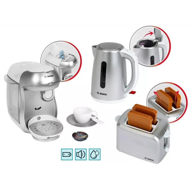 KLEIN Frühstücksset silber – Kinder-Rollenspiel-Küchen-Frühstücksspielset