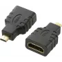 SpeaKa Professional HDMI-Adapter [1x HDMI-Stecker D Micro - 1x HDMI-Buchse] Schwarz Vergoldete Steckkontakte, Audio Return Channel (SP-7870184)