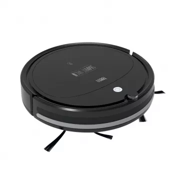 Roboterstaubsauger TEESA Smart VAC 2 — rund, schwarz, 1000 Pa Saugleistung, 9,6 V/2000 mAh Li-Akku, 0,2 l Staubbehälter, WLAN, automatische Rückkehr