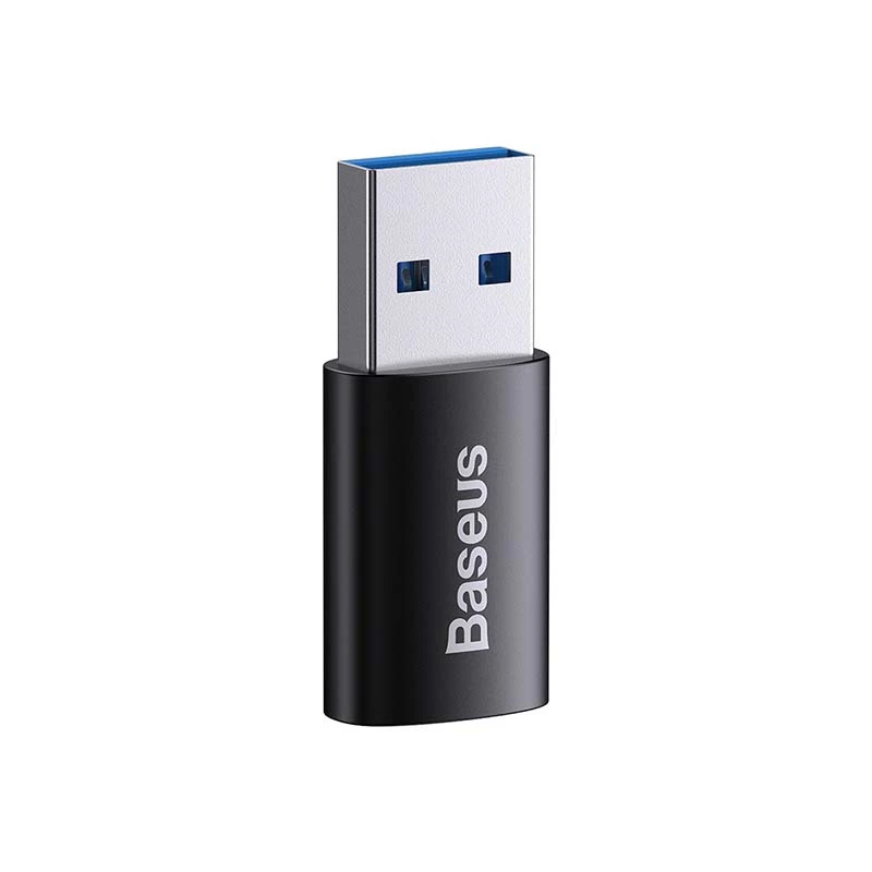 Adapter Baseus Ingenuity USB Typ-A (Buchse) auf USB Typ-C (Stecker) 10 Gbit/s, schwarz, 14×22×8 mm